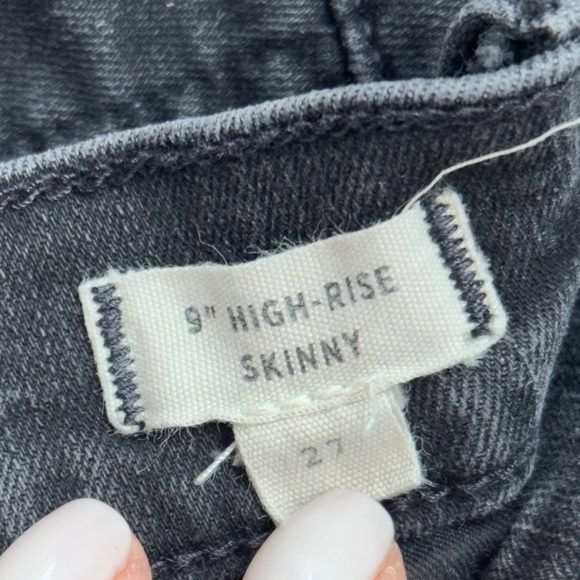 Madewell 9" High-Rise Skinny Off-Black Wash Women's Jeans Size 27 - Picture 5 of 6
